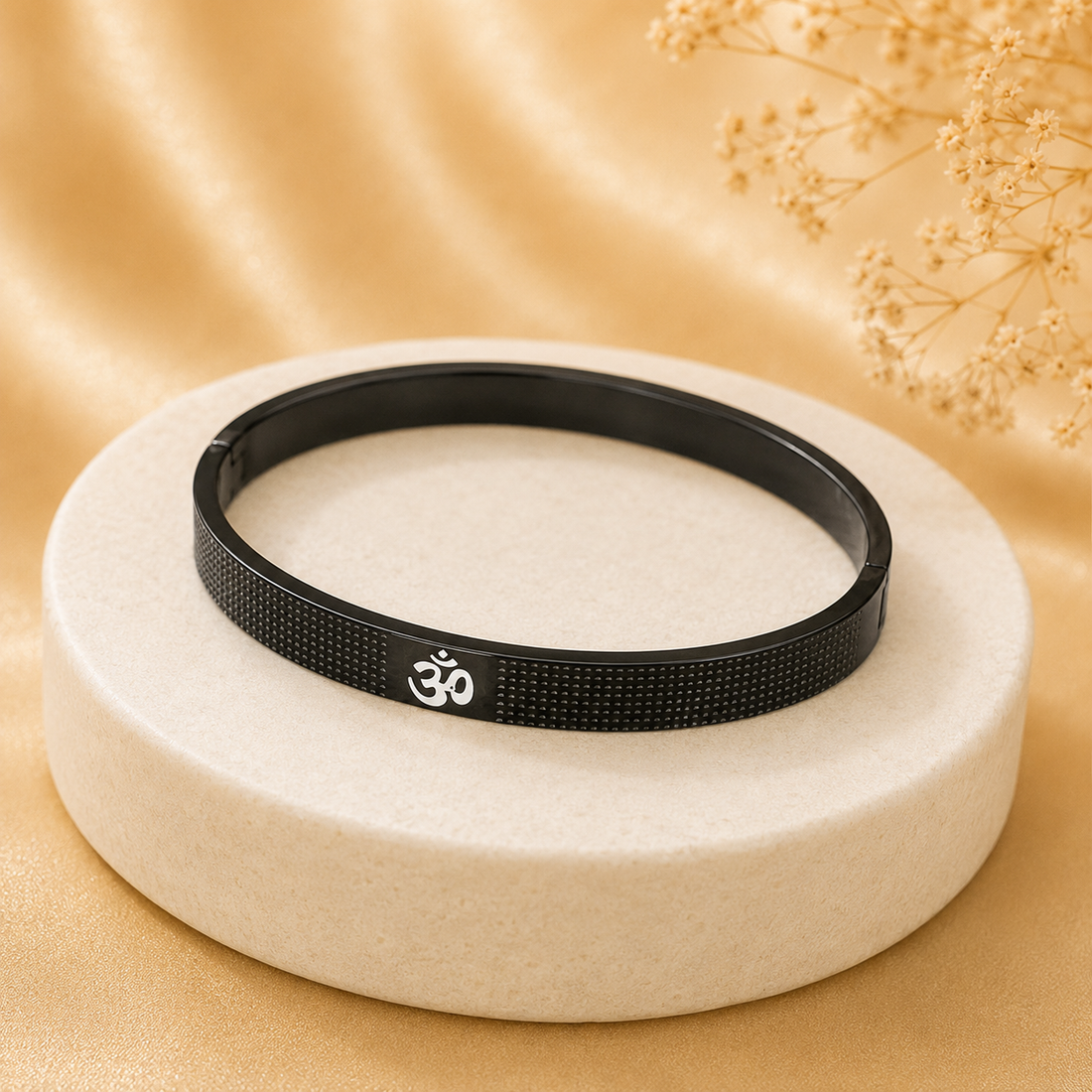 The Resilience Kada with Locket Combo - Black Titanium