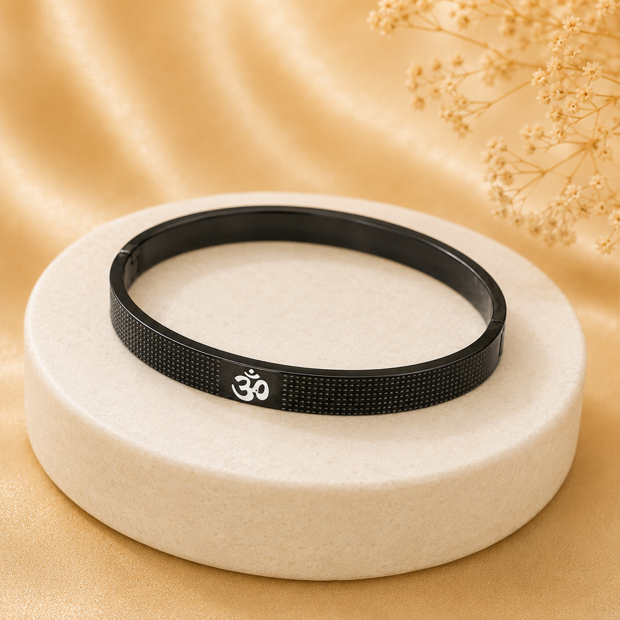 The Resilience Kada with Locket Combo - Black Titanium