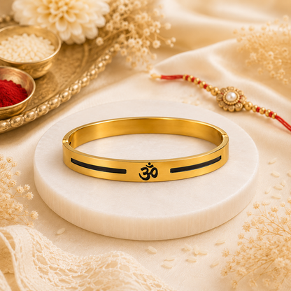 The Resilience Kada ( 18 K Gold Plated ) - Om2