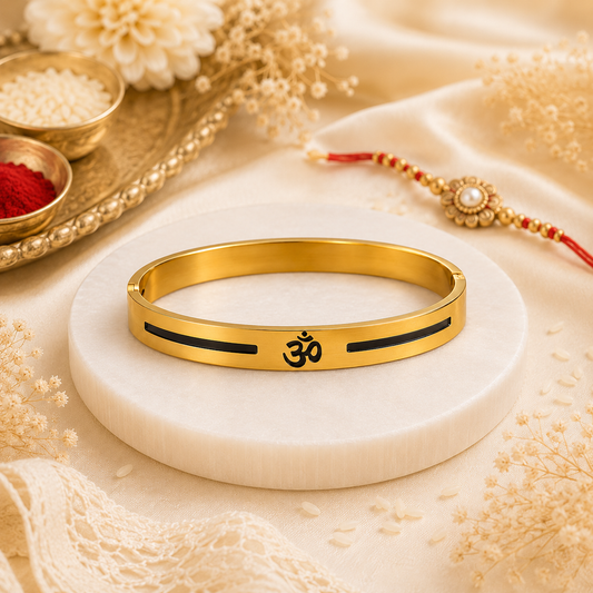 The Resilience Kada ( 18 K Gold Plated ) - Om2
