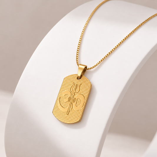 The Resilience Locket With Chain - Om Trishul
