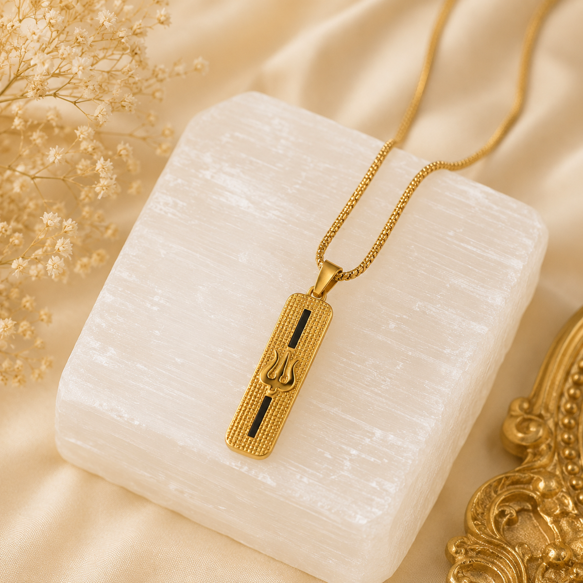 The Resilience Locket With Chain - Trishul