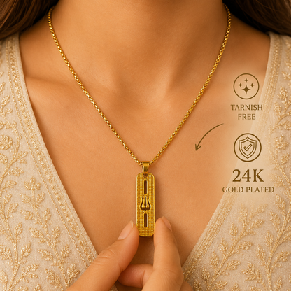 The Resilience Locket With Chain - Trishul