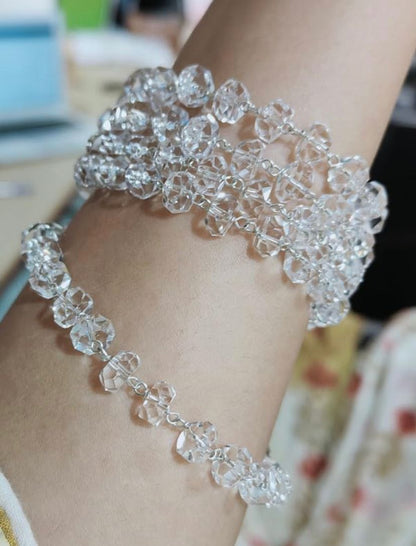 Himalayan Diamond Cut Sphatik Crystal Mala 9 mm