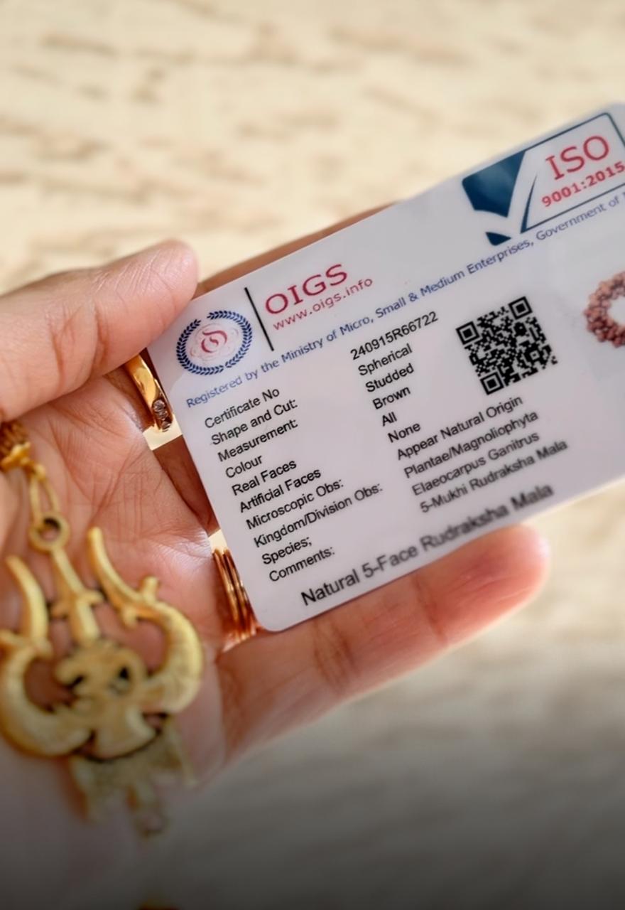 Mahakal Locket with Rudraksha Mala - Free Rudraksha Bracelet