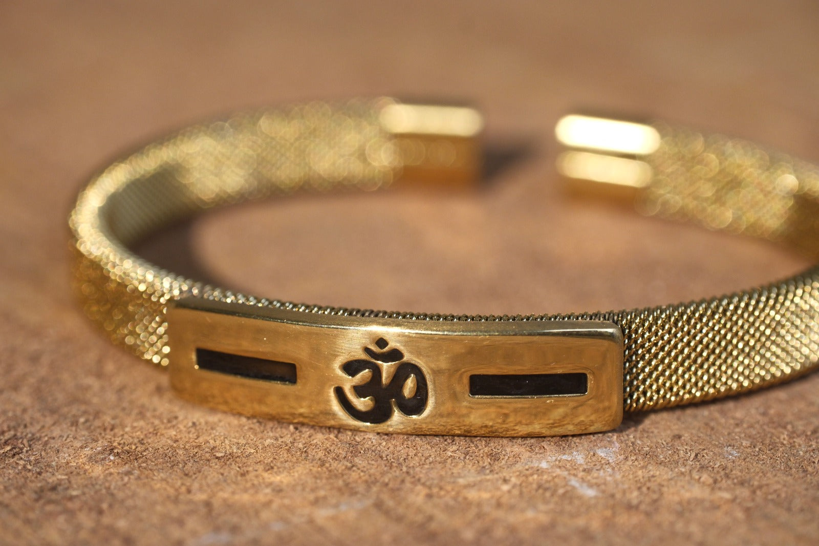 The Resilience Cuff 22k Gold Plated - Om 2