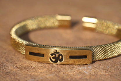 The Resilience Cuff 22k Gold Plated - Om 2
