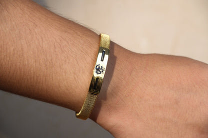 The Resilience Cuff 22k Gold Plated - Om 2