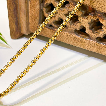 Navratan Locket with Chain (22K Gold Plated) - Free Rudraksha Bracelet