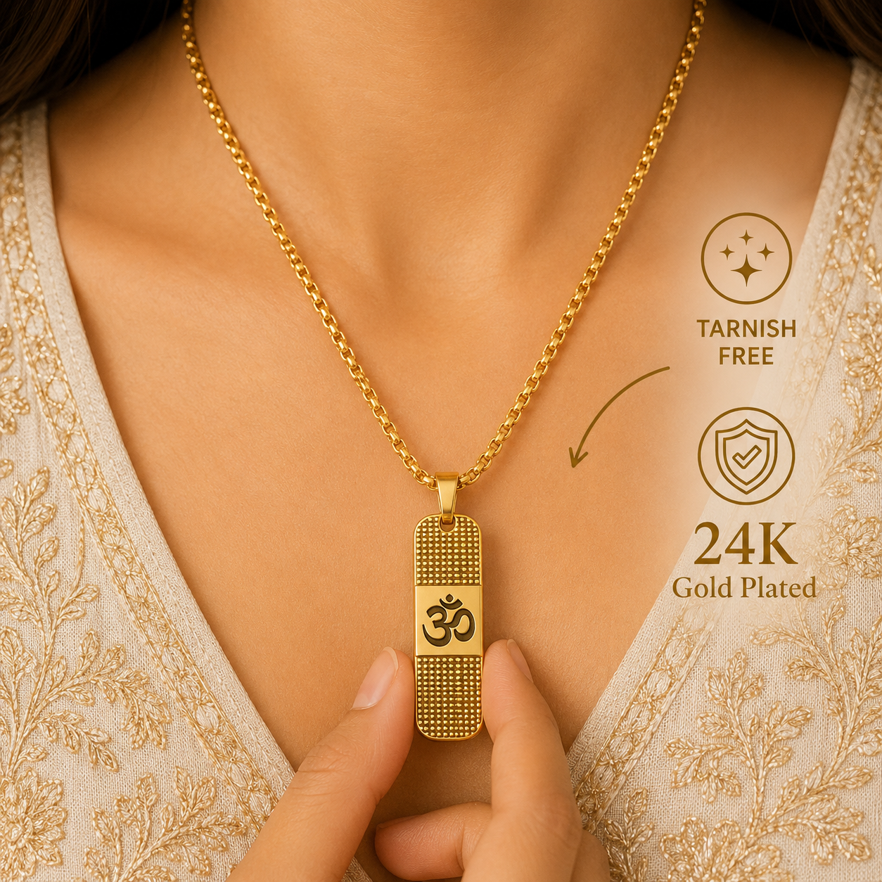 The Resilience Locket With Chain - Om2