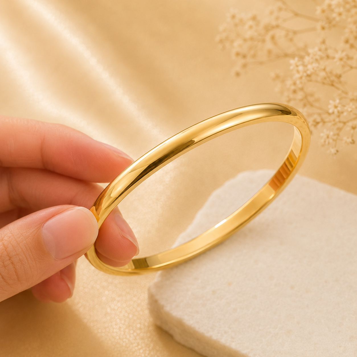 Shakti Kada – 18K Gold Plated (Round)