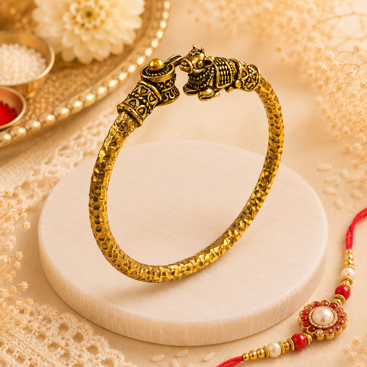 Shiv Nandi Kada (Remove all Obstacles) - Gold Plated