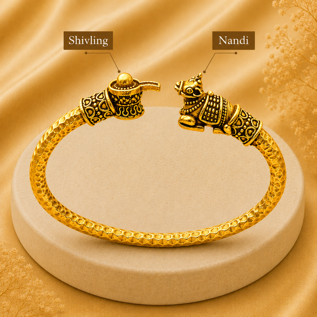 Shiv Nandi Kada (Remove all Obstacles) - Gold Plated