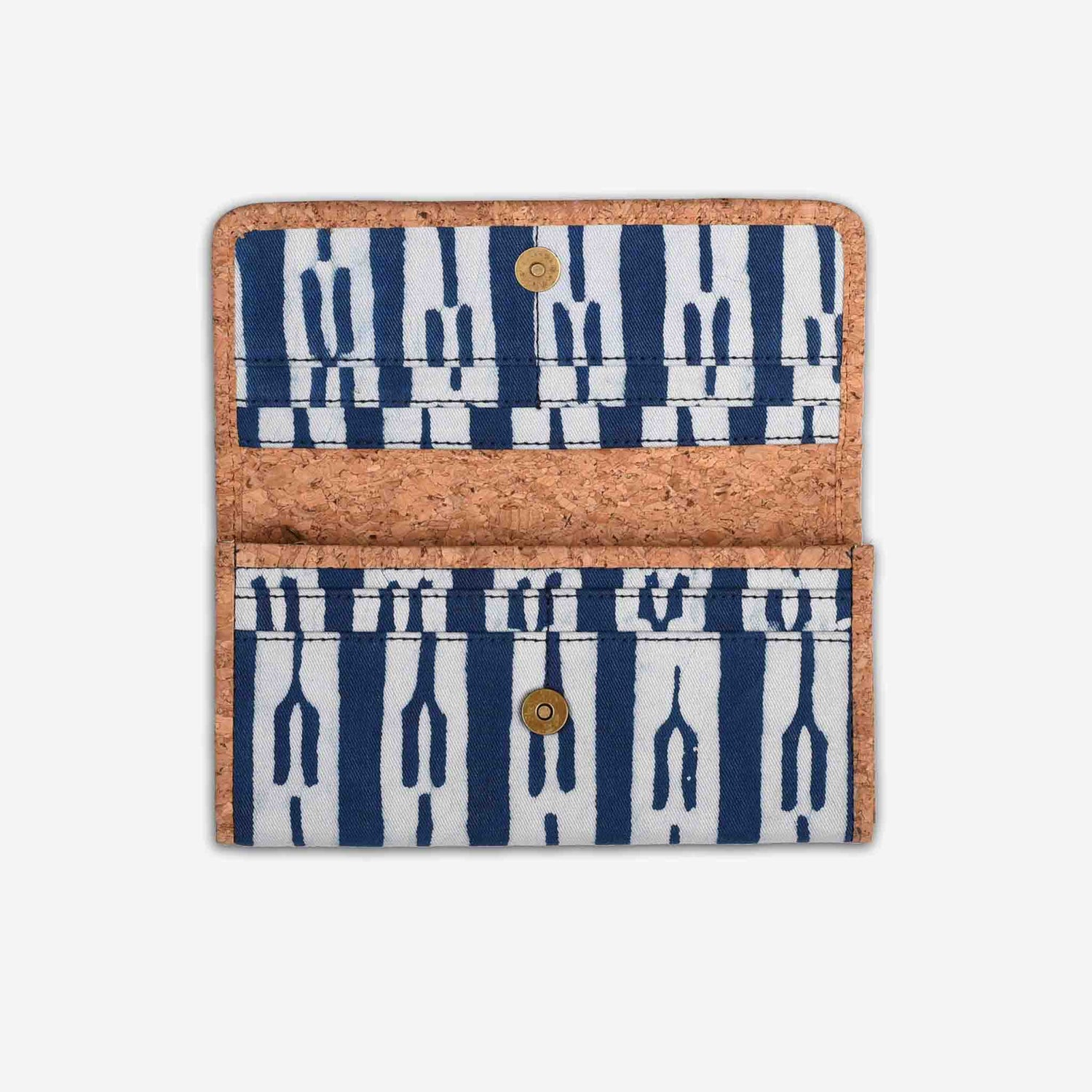 Indigo Fork Print Vegan Women’s Wallet
