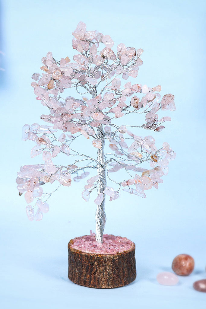 Rose Quarts Crystal Tree