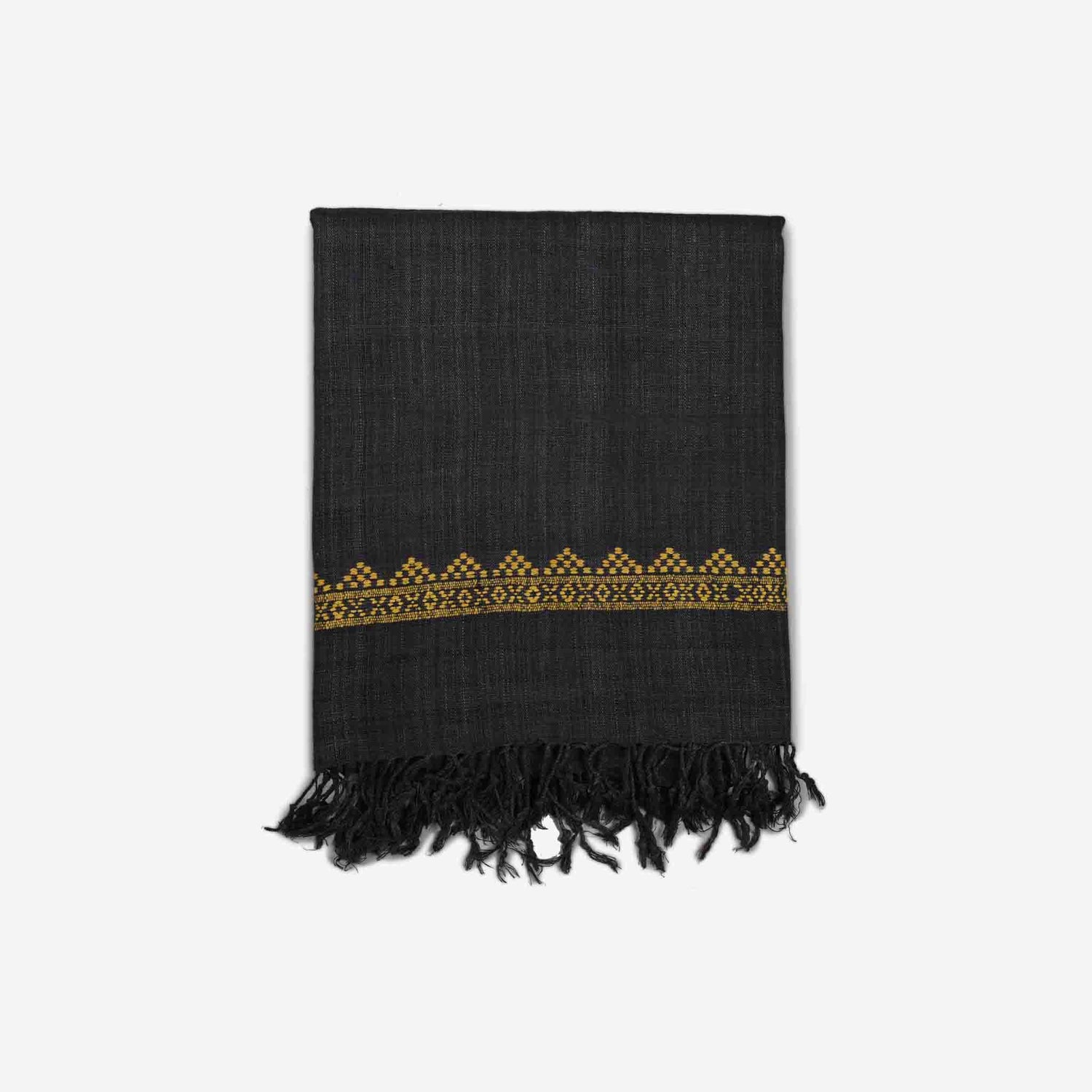 Tawang Grey Embroidered Vegan Silk Stole