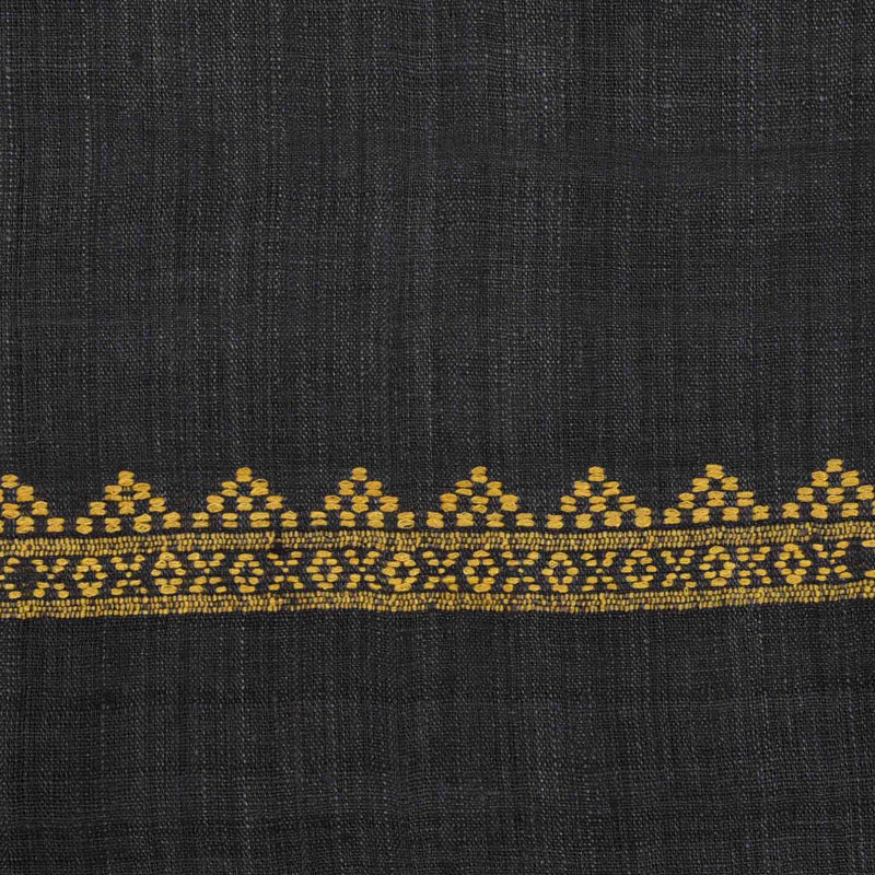 Tawang Grey Embroidered Vegan Silk Stole