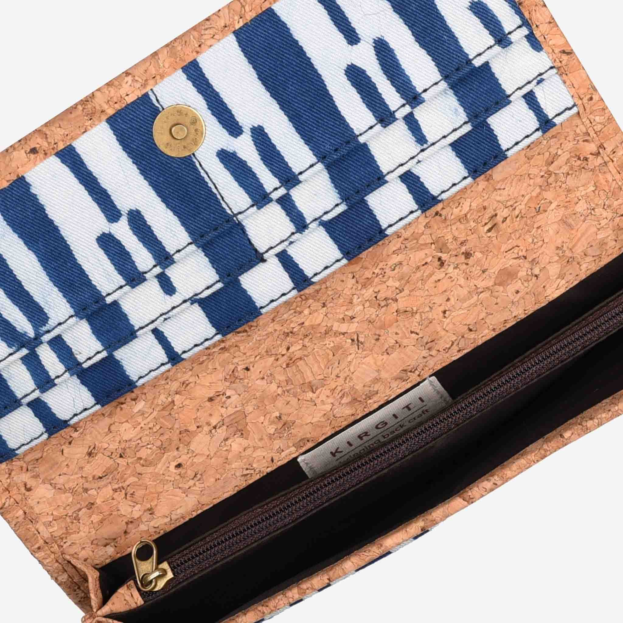 Indigo Fork Print Vegan Women’s Wallet