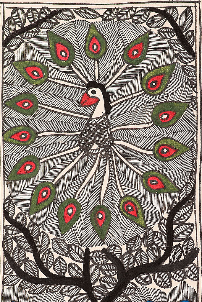 3 Peacock black and white