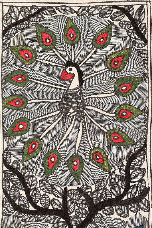 3 Peacock black and white